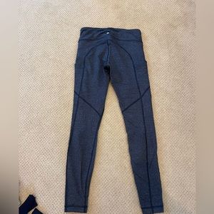 Lululemon speed tight in grey knit herringbone print.